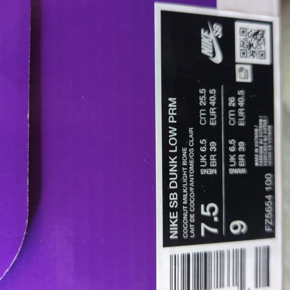 Nike SB Dunk Low PRM Coconut Milk/Light Bone Size Men's 7.5 Woman's 9 - Picture 6 of 6